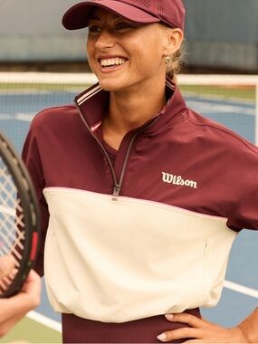 Wilson Davenport Half Zip SMALL Port Royale Bloom WILSON Davenport Woven Popover